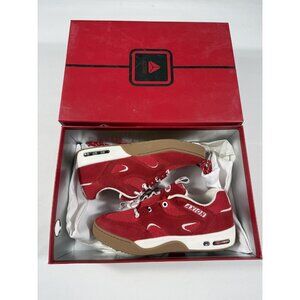 Axion Genesis Shoes Mens Size 6 Red Gum Suede Low Top Skate Sneakers Athletic